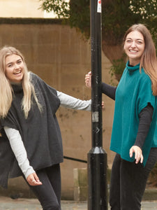 Women wearing cashmere blend tunics