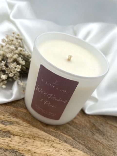 Beatrice & Lilly Wild Rhubarb & Plum Candle made with Coconut Wax