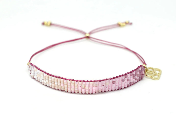 Boho Betty Try Pink Beaded Friendship Bracelet 