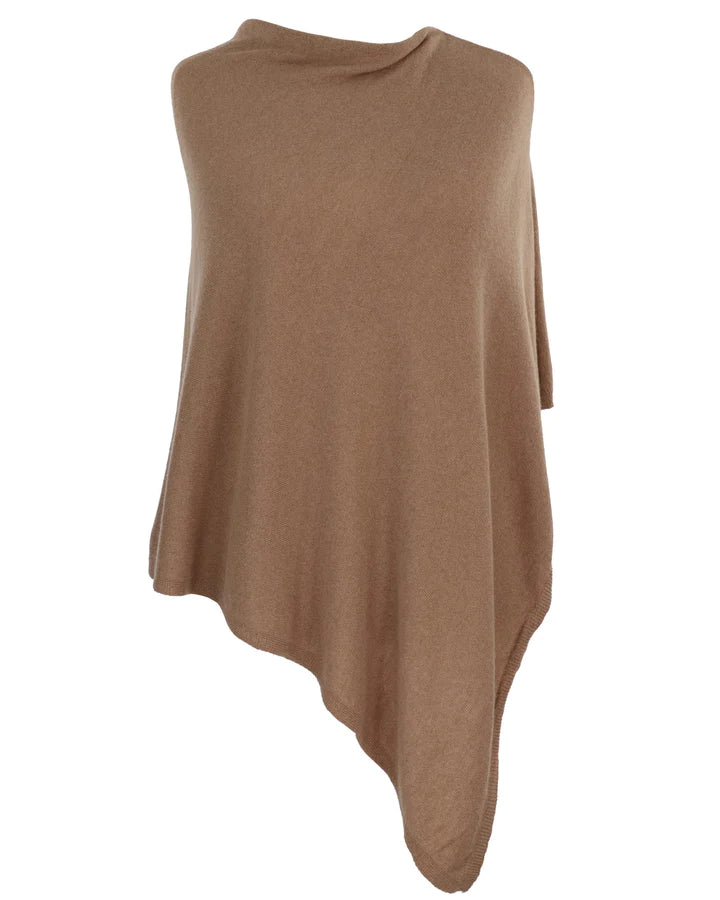 Camel Cashmere Blend Poncho from Cadenza Italy