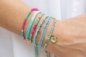 Cerise, Pink & Turquoise Boho Betty Bracelets