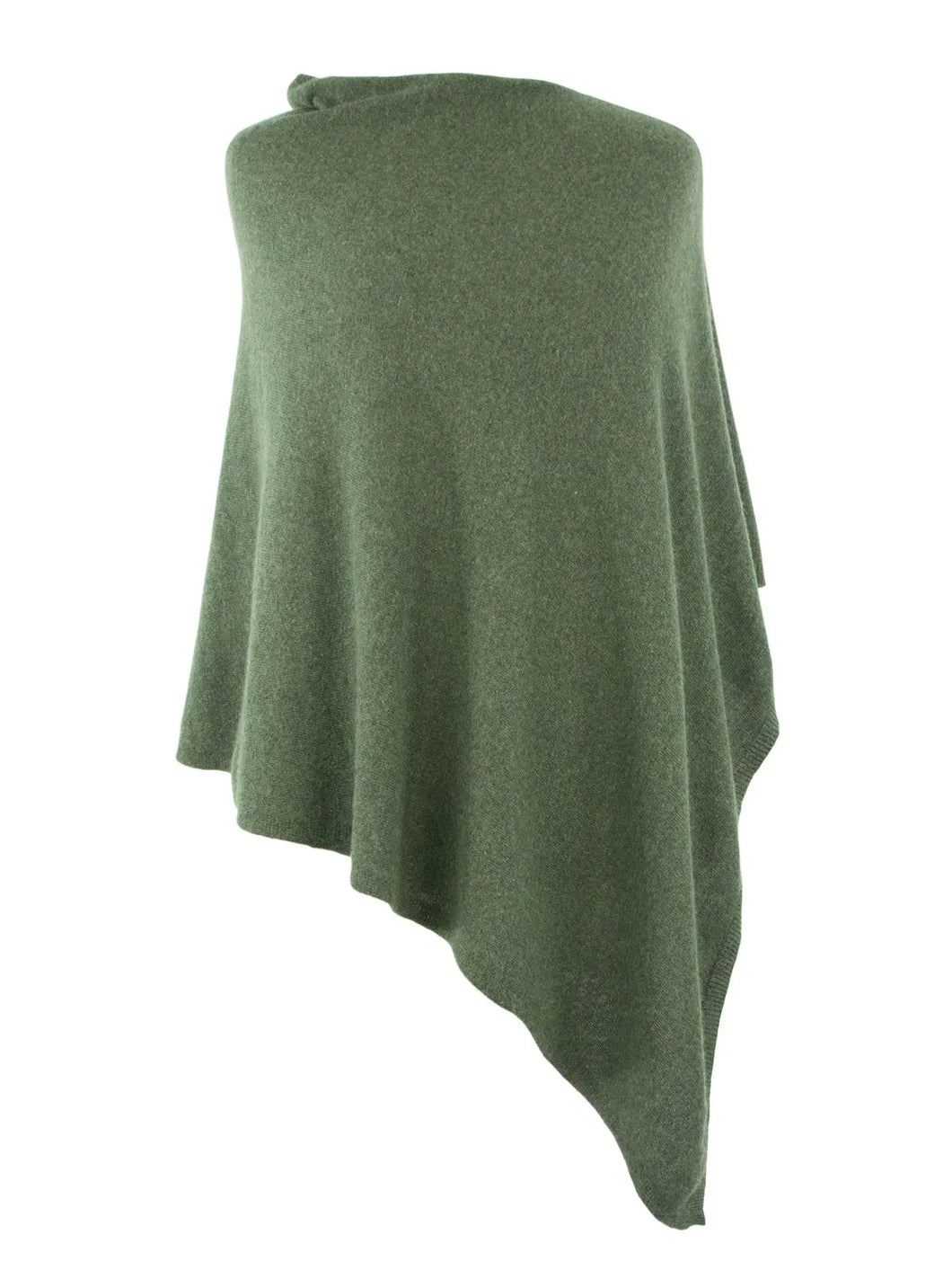 Forest Green Cashmere Blend Poncho