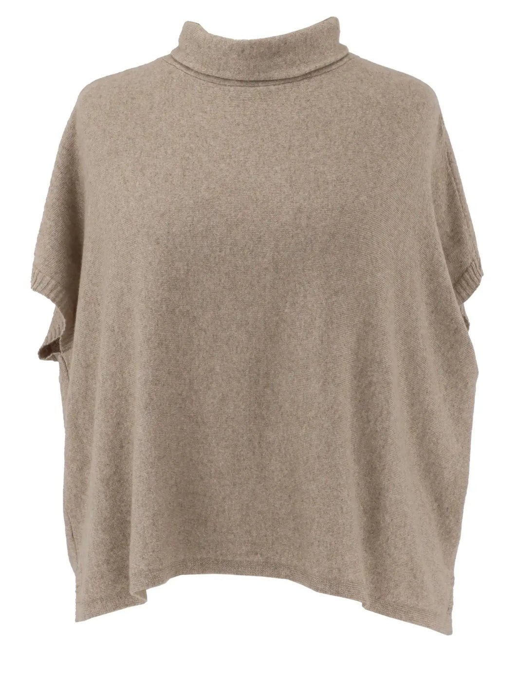 Latte Cashmere Blend Tunic by Cadenza Italy One Size