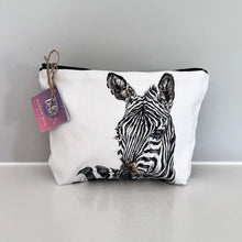 Lobi Creative Zebra Watercolour Cotton Make-Up Bag