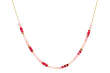 Boho Betty Mylas Pink and Gold Beaded Necklace