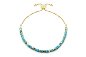 Mystical Turquoise Gold Bracelet from Boho Betty