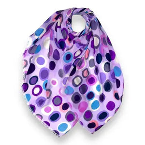 Purple Dots Retro Scarf