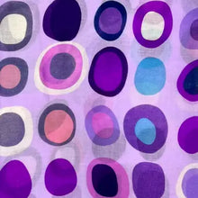 Retro Style Purple Dots Scarf Close Up Image