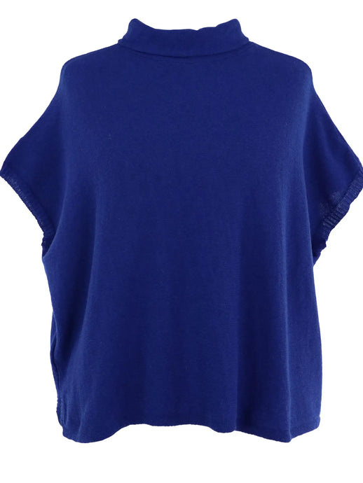 Royal Blue Cashmere Blend Tunic by Cadenza Italy One Size