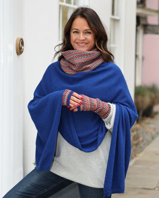 Royal Blue Cadenza Italy Poncho