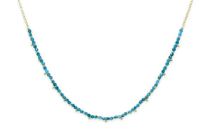 Salus Apatite Gold Necklace by Boho Betty