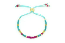 Spirea Pink Turquoise Friendship Bracelet