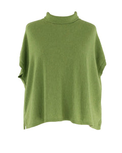 Verdant Green Cashmere Blend Tunic by Cadenza Italy One Size