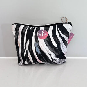 Zebra Make-Up Bag reverse design by Lobi Creative