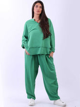 Ladies Green Raw Edges Cotton Top