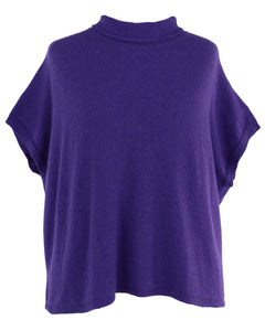 Ultraviolet Cashmere Blend Tunic by Cadenza Italy One Size