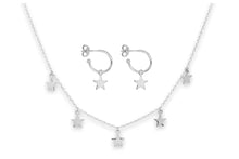 Asti Silver Star Necklace & Earrings